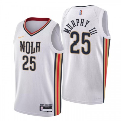 New Orleans Pelicans #25 Trey Murphy III Men's Nike White 202122 Swingman NBA Jersey - City Edition Men's